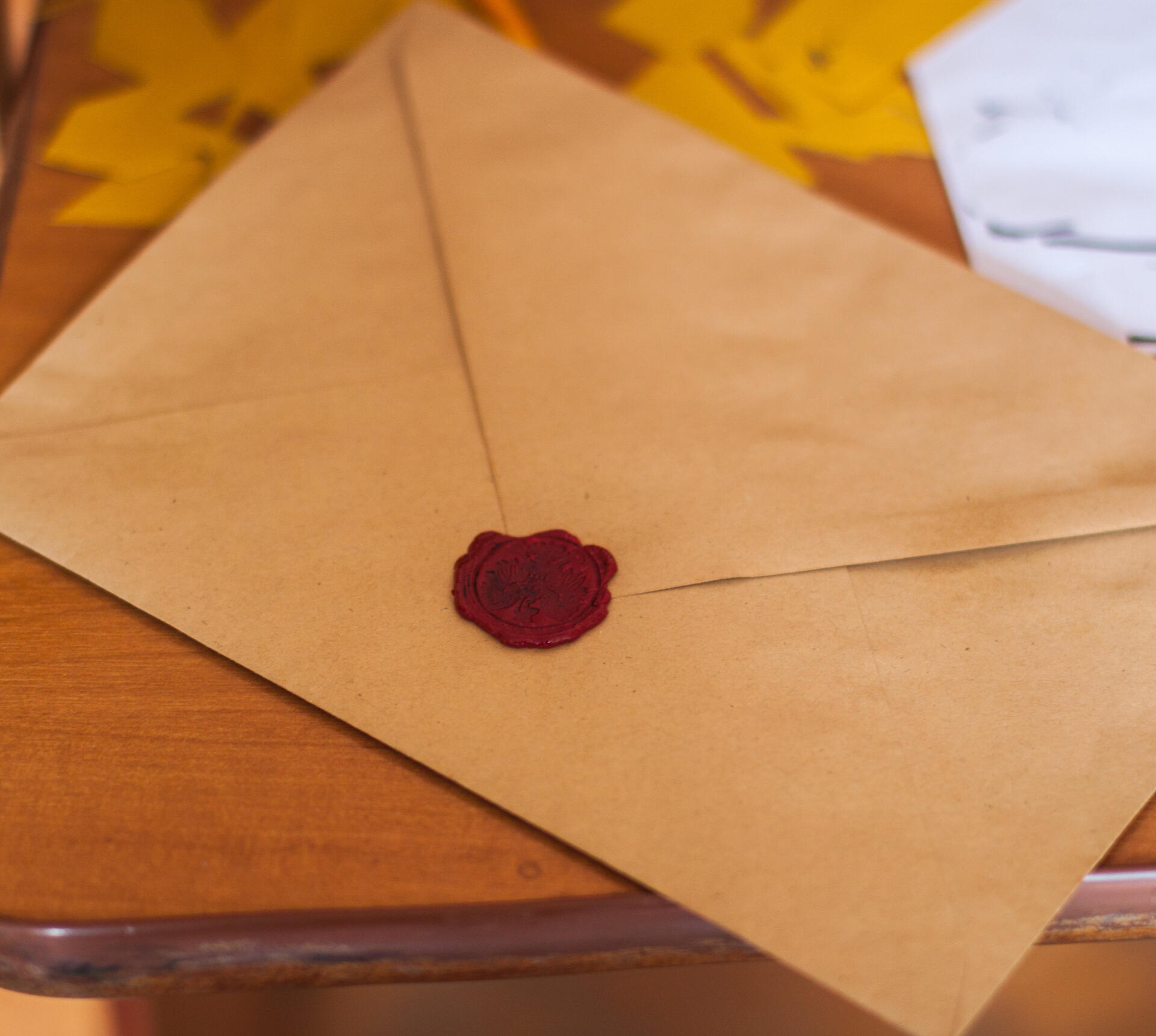 secret envelope with wax seal - photo (cc) John-Mark Smith /Pexels